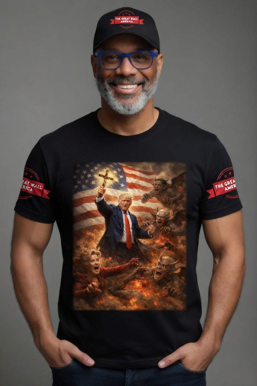 The "Spiritual Warfare" Trump Exorcism Meme Tee