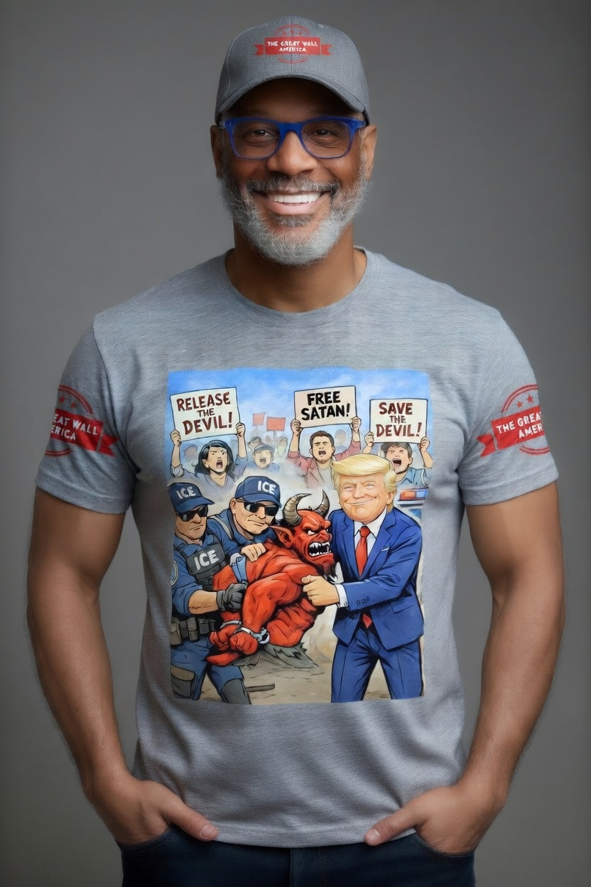 The "Deporting Satan" ICE Cartoon Meme Tee